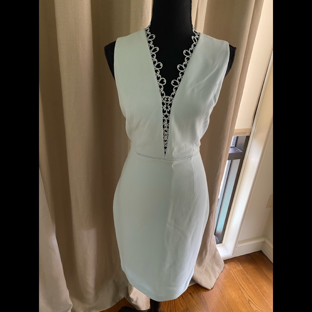 Tahari Blue Dress with intricate detail